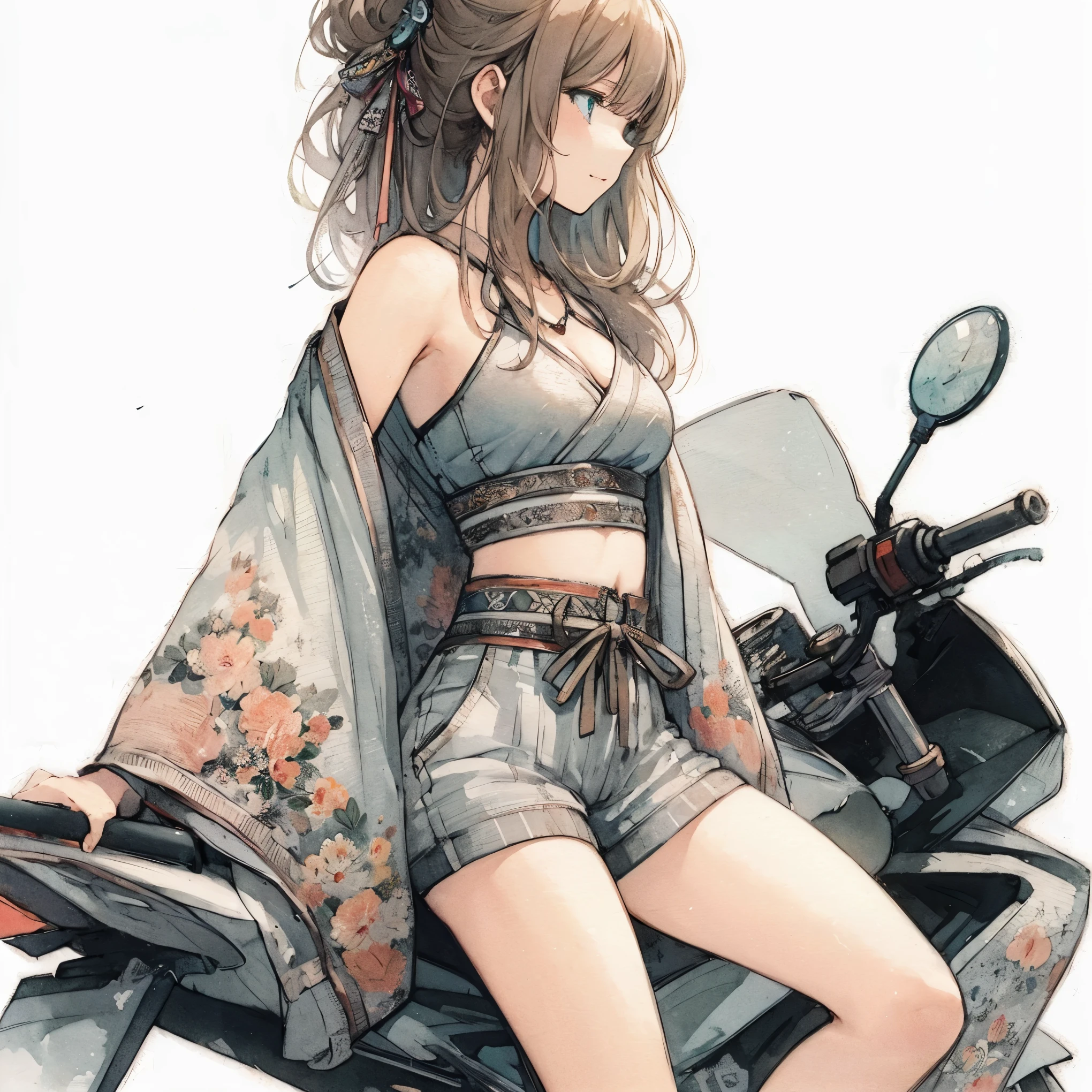 Official art using high-quality hand-drawn watercolor sketch techniques. (best quality,4k,8k,highres,masterpiece:1.2),ultra-detailed,beautiful detailed eyes,A girl with beautiful eyes, everyone, beautiful anime girl, cute anime girl, smooth anime art, anime style, elegant colors, soft lighting, delicate beautiful eyes, very coquettish, (beautiful large breast:1.2), (correct hands:1.2),