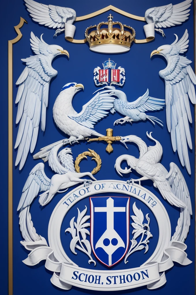 put just a blue coat of arms for a high school class just the coat of arms