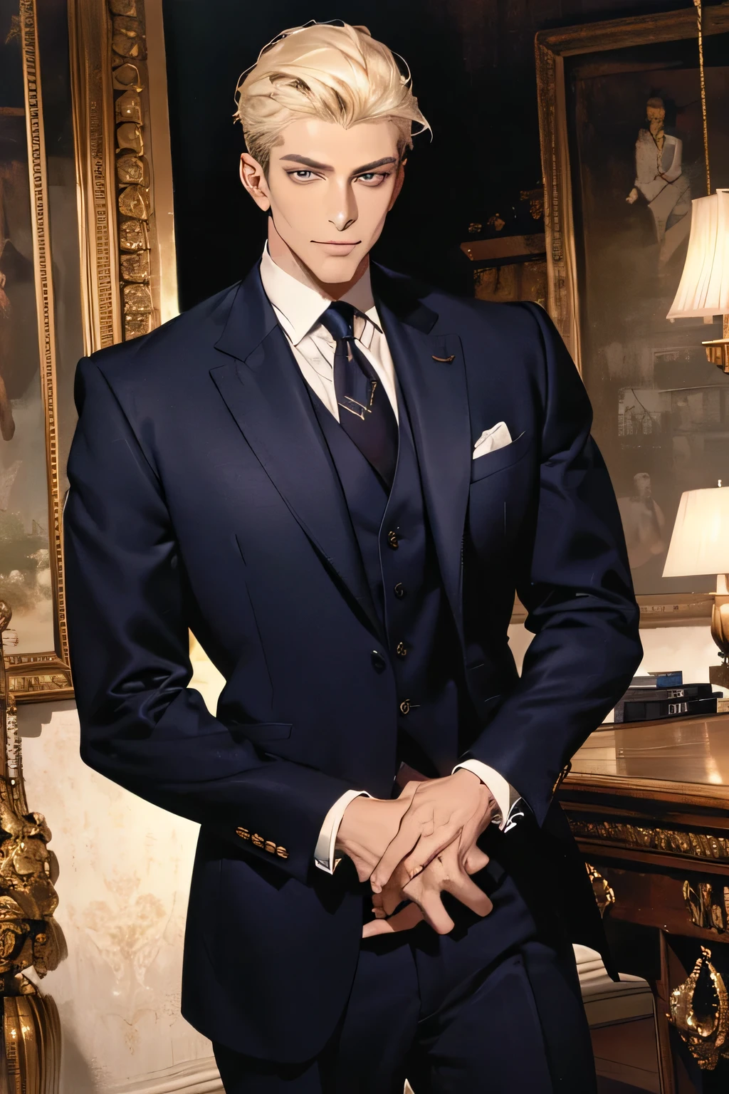 (High resolution:1.2),Handsome man in an elegant suit,Stylish man in professional clothes,Confident man in formal office clothes,Chic and sophisticated man in a business suit,An attractive gentleman with impeccable style,Fashionable male model in a tailored suit,Dignified and attractive male executive,Attractively dressed man,A smartly dressed man in a designer suit,A stylish man looking good in formal attire, Confident and sophisticated businessman,Successful entrepreneur in stylish office wear,Well-groomed、A man who exudes elegance and strength,A refined man with an alluring aura of authority,A modern gentleman who wears a suit and attracts attention,A charismatic and attractive professional man,Gorgeous man in a tailored suit,Exudes confidence and style,Confident and sophisticated man in formal attire,has a sophisticated atmosphere、A refined and elegant man,A distinguished man who displays impeccable taste and character,Incredibly handsome man with a charming smile,(Portraiture:1.2),(Realistic:1.37),(Bokeh,Vibrant colors,Studio Lighting),(Sharp focus),(Moderate:1.1)