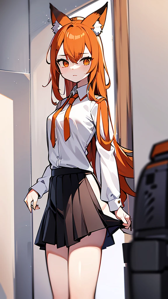 masterpiece, best quality,acgirl, 1girl, solo, one eye closed, smile, orange hair, double bun, grin, hair bun,(kbxll:0.4)
