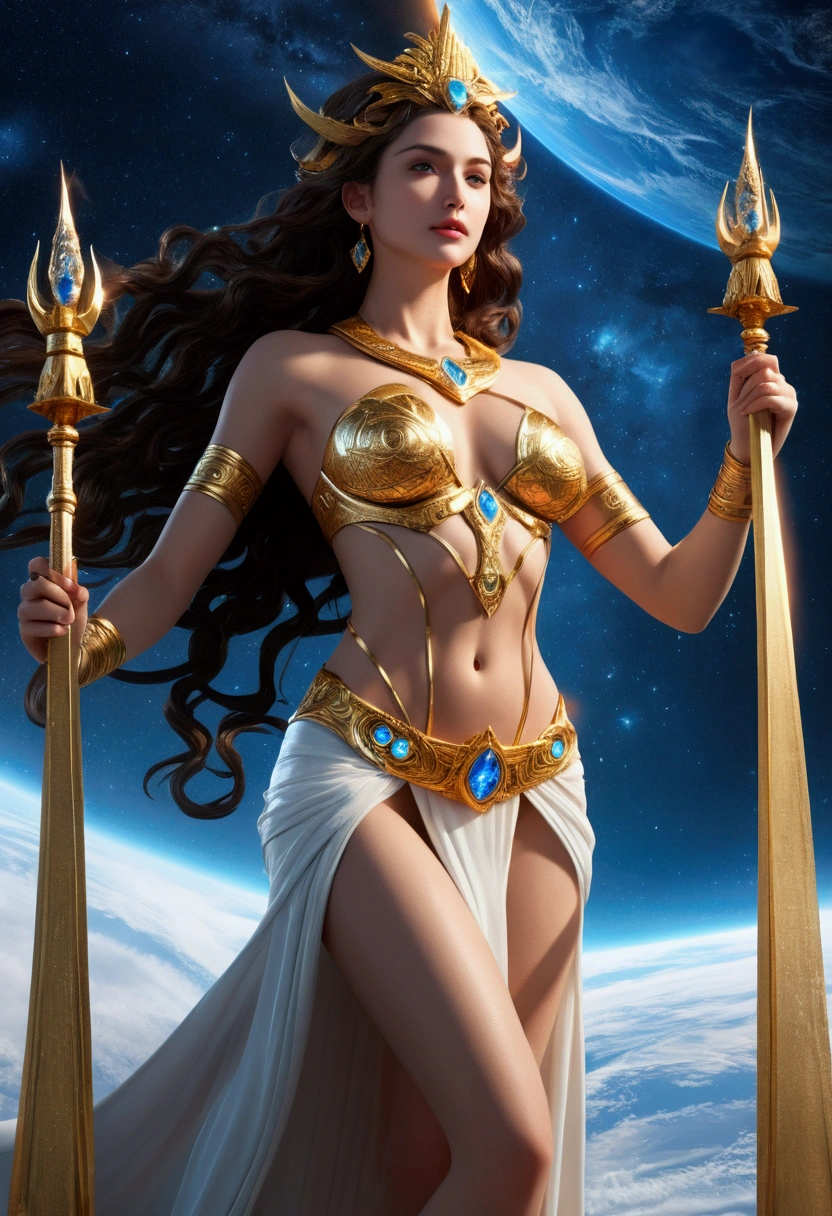 ((Masterpiece, top quality, high resolution)), ((highly detailed CG unified 8K wallpaper)), (huge stunning goddess shot, very hot and sexy, jaw-dropping beauty, perfect proportions, beautiful body, slim body beauty:1.3), A huge whale is swimming in space,