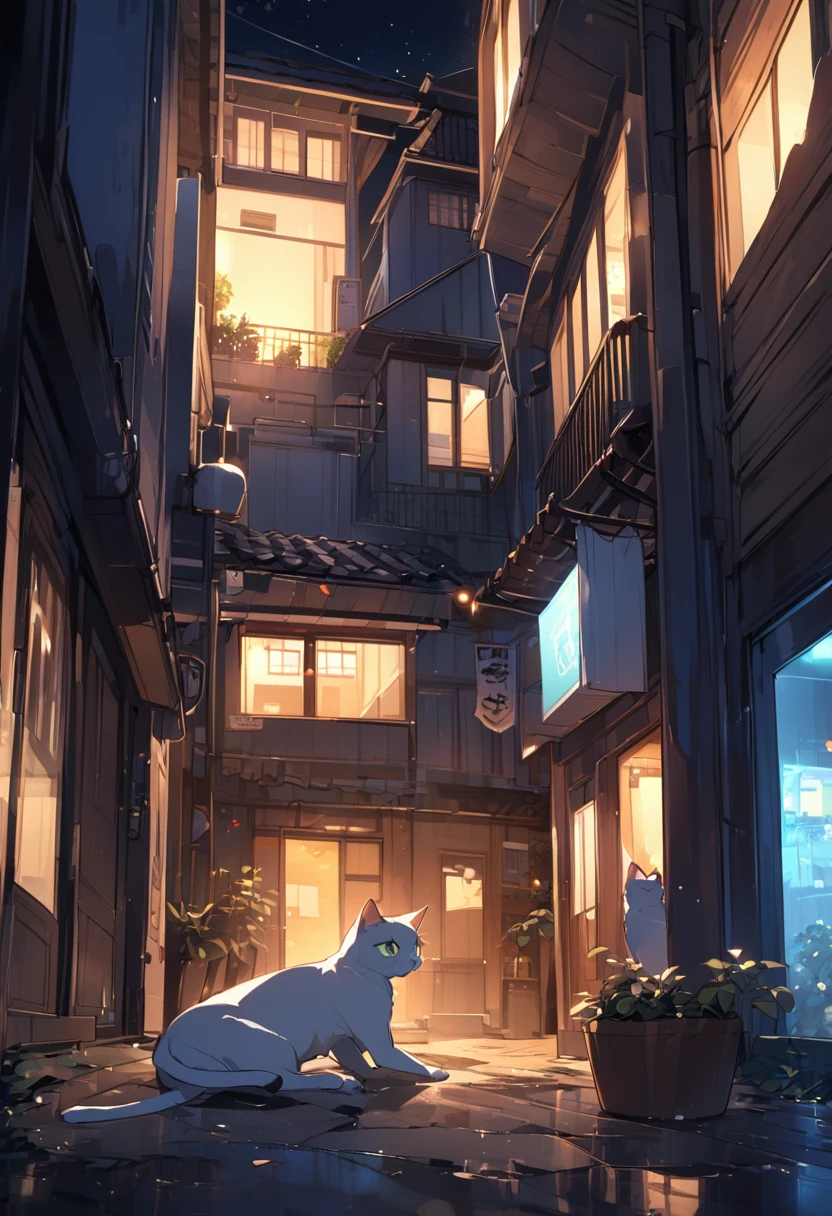 Night view　Cat
