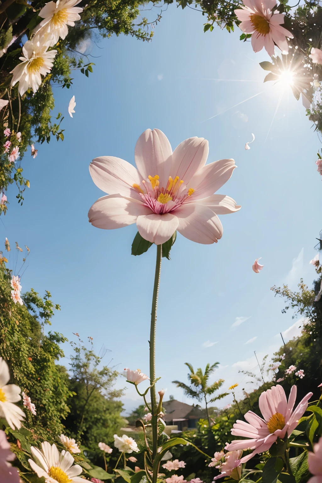 flower with fluttering petals