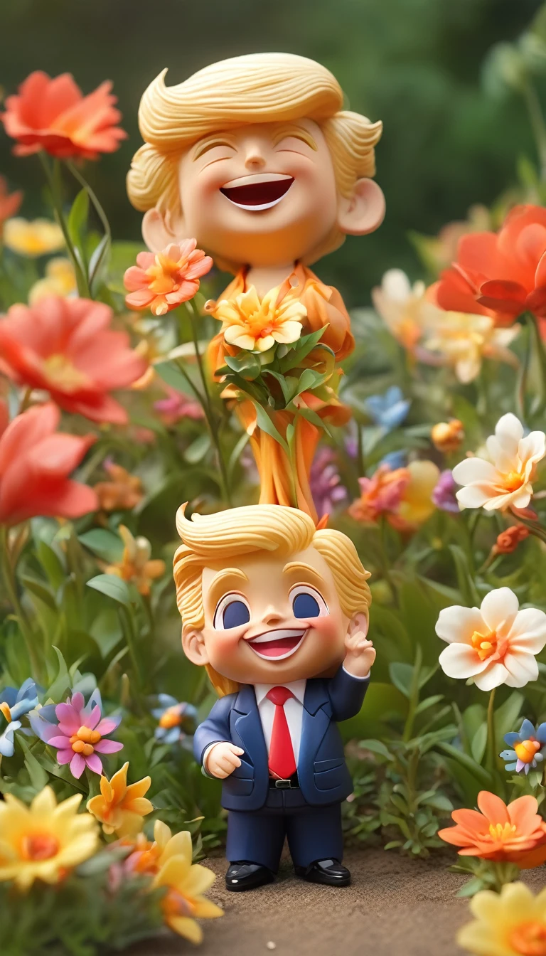 (masterpiece),(Highest quality),(Very detailed), (whole body:1.2), 1 Trump ,Little,cute, smile, Open your mouth, flower, Outdoor, I'm playing the guitar, music, beret, Holding the guitar, Jacket, blush, wood, :3, shirt, short hair, cherry blossoms, Green hat, Blurred, Brown Hair, blush stickers, Long sleeve, bangs, Headphones, Black Hair, pink flower, (Beautifully detailed face), (Beautiful attention to detail),
