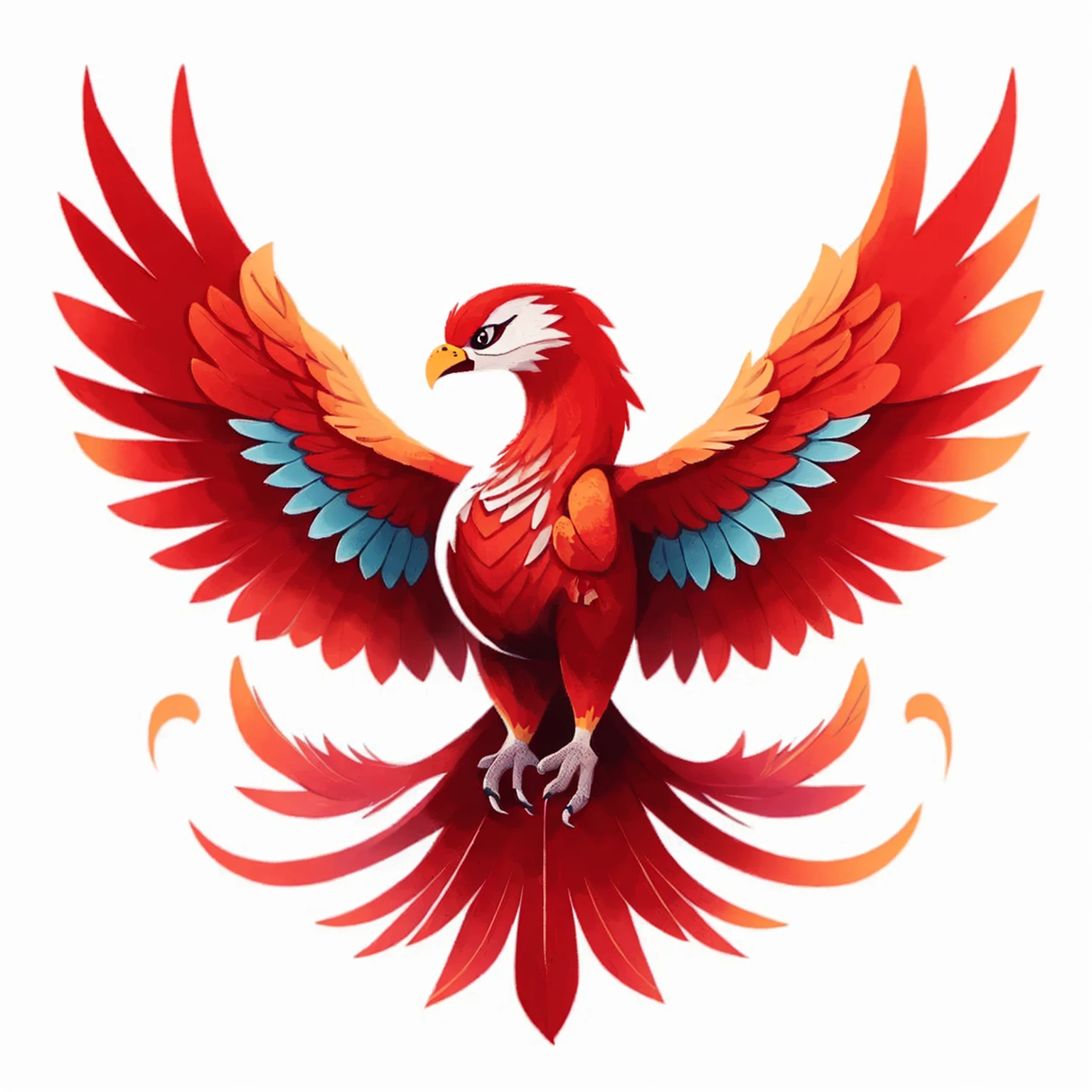  red phoenix bird, blue wings, white background, detailed phoenix bird, phoenix bird rising from ashes, phoenix warrior, phoenix inspiration, phoenix wallpaper, phoenix rebirth, phoenix dragon, fire phoenix, detailed fiery phoenix, phoenix flames, photorealistic, hyper detailed, 8k, award winning digital art, intricate, masterpiece, cinematic lighting, vibrant colors
