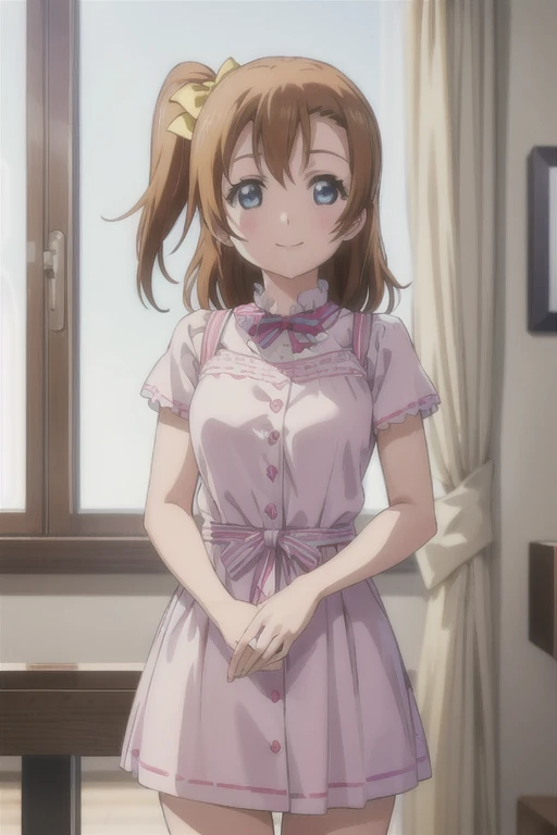 (((pixel-perfect, detail-perfect))), solo, 1girl, honoka kousaka, , looking at viewer, smile