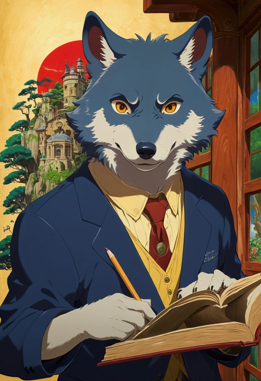 Ghibli, education background, wolf, freshman 