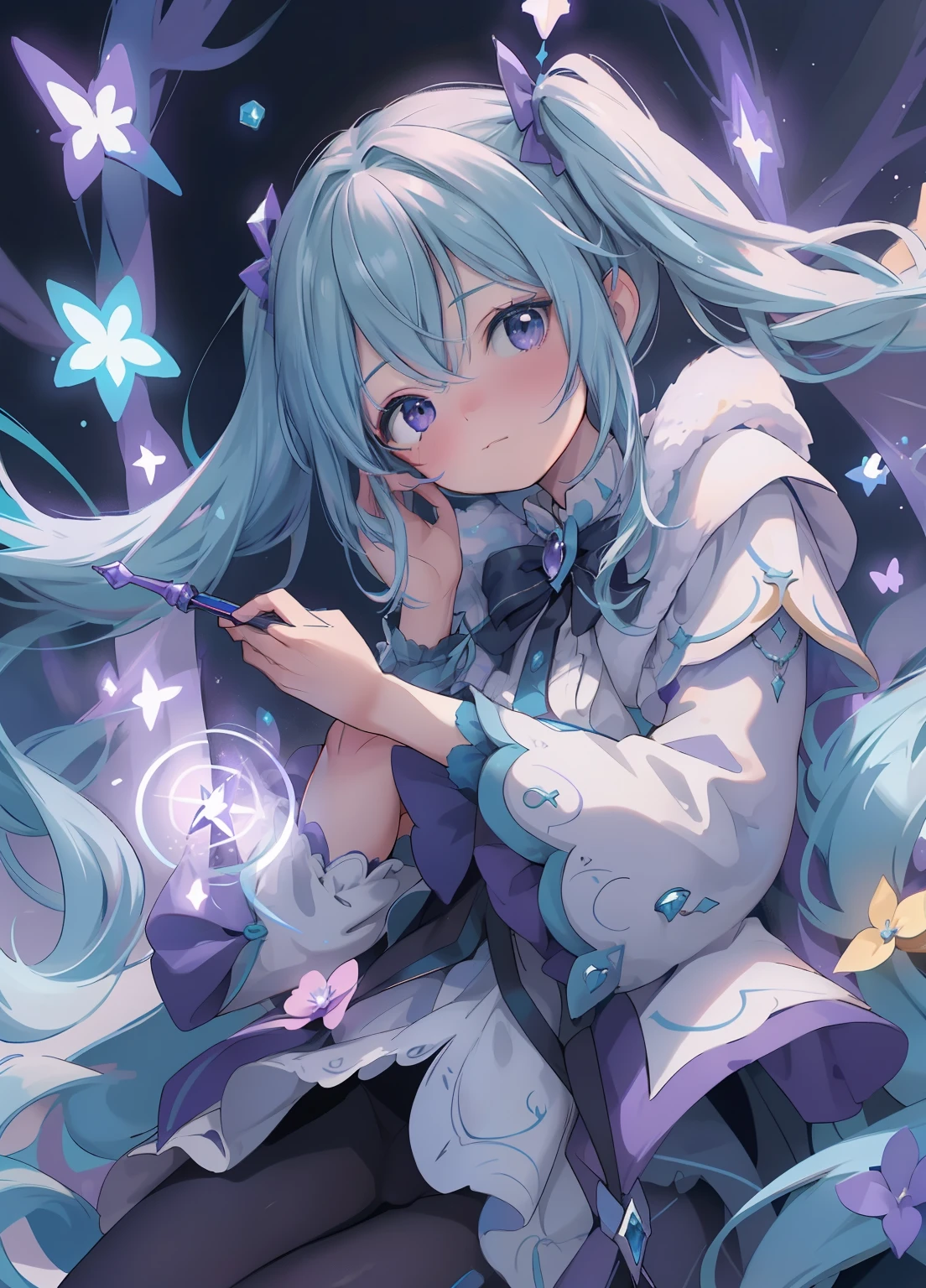 (masterpiece、Highest quality、Highest quality、Official Art、Beautiful and beautiful:1.2)、(One girl:1.3)Hatsune Miku、Twin tails,Beautiful breasts,dark blue: Dark blue is often associated with wisdom, Confidence and magic. Can be the main color of the logo, Demonstrates depth of knowledge and creativity in video editing.
Golden: oh、Durado、Representing Rikesa, courage, No magical context, it is、Can symbolize the transformation of something ordinary into something valuable.
purple: purple色は創造性と関連付けられることが多い, Spiritual Illusions and Magic. Can be used to highlight magical elements in your logo.
Element de Logotipo:
In the center of the logo, You can draw a stylized magic wand, Pens, brushes, etc. for video editing, Showing where the magic happens while you edit.
Around the magic wand, Create a magic circle that emits golden sparks and shining stars., Expressing the magic touch of creative editing.
Above the logo, There may be a stylized peephole, Symbolizes the creative vision behind the video edit.
A tipography for the scientist "@Creative Editing Magic" Maintain an elegant and estilizada posture, with a touch of magic in the lyrics.