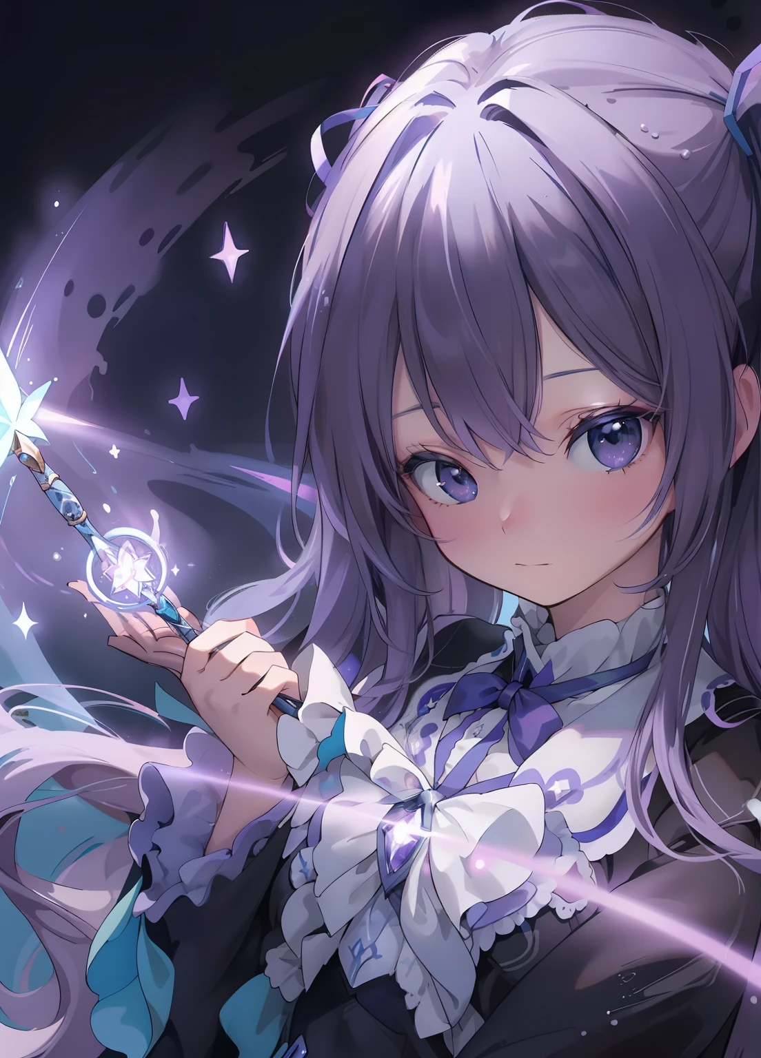 (masterpiece、Highest quality、Highest quality、Official Art、Beautiful and beautiful:1.2)、(One girl:1.3)Hatsune Miku、Twin tails,Beautiful breasts,dark blue: Dark blue is often associated with wisdom, Confidence and magic. Can be the main color of the logo, Demonstrates depth of knowledge and creativity in video editing.
Golden: oh、Durado、Representing Rikesa, courage, No magical context, it is、Can symbolize the transformation of something ordinary into something valuable.
purple: purple色は創造性と関連付けられることが多い, Spiritual Illusions and Magic. Can be used to highlight magical elements in your logo.
Element de Logotipo:
In the center of the logo, You can draw a stylized magic wand, Pens, brushes, etc. for video editing, Showing where the magic happens while you edit.
Around the magic wand, Create a magic circle that emits golden sparks and shining stars., Expressing the magic touch of creative editing.
Above the logo, There may be a stylized peephole, Symbolizes the creative vision behind the video edit.
A tipography for the scientist "@Creative Editing Magic" Maintain an elegant and estilizada posture, with a touch of magic in the lyrics.