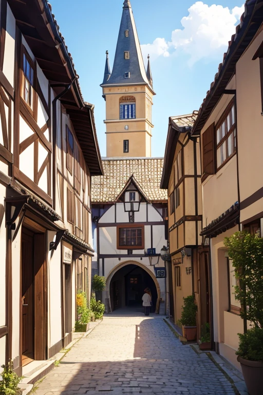 An inn in a medieval European town《Baiyinting》Appearance。