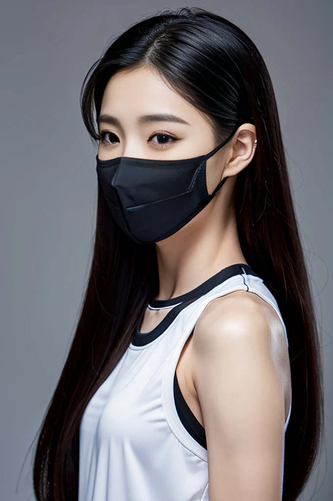 K，Ultra HD，Jilin beauty athlete，Very tall body，Wearing a black mask