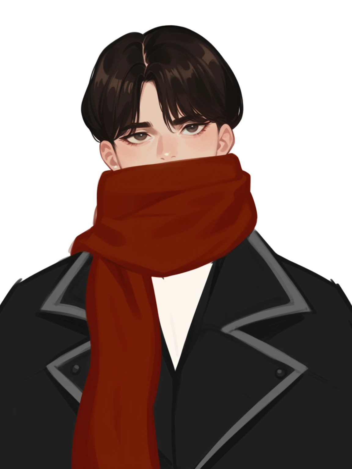 Scarf And coat make it clear