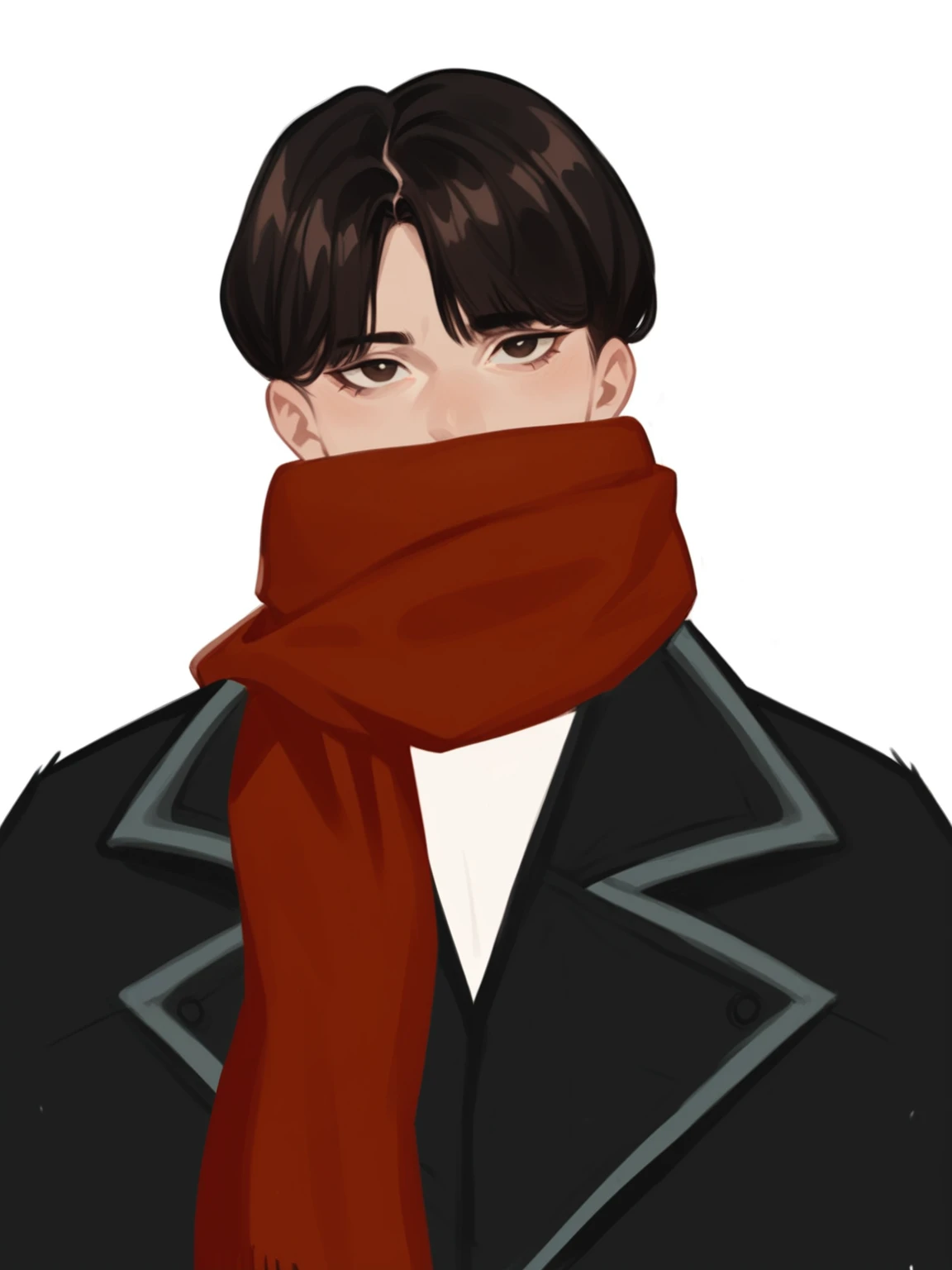 Scarf And coat make it clear