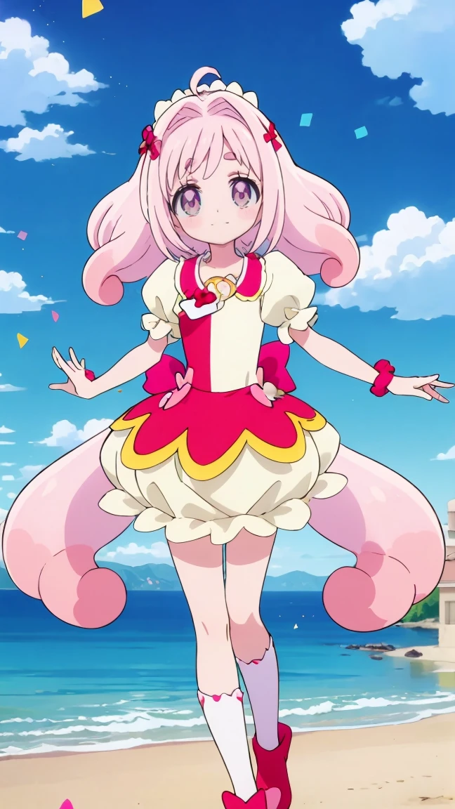 NSFW 1 boy and 1girl are having sex cowgirl position, squatting, spread Cure Happy_Smile Pretty Cure heart mark Love