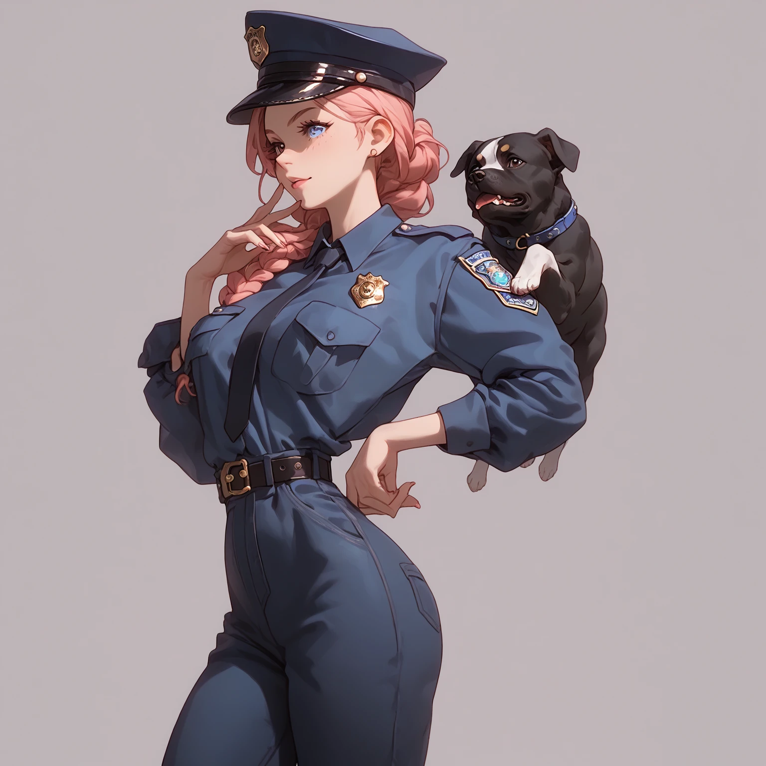 A dog police officer appears