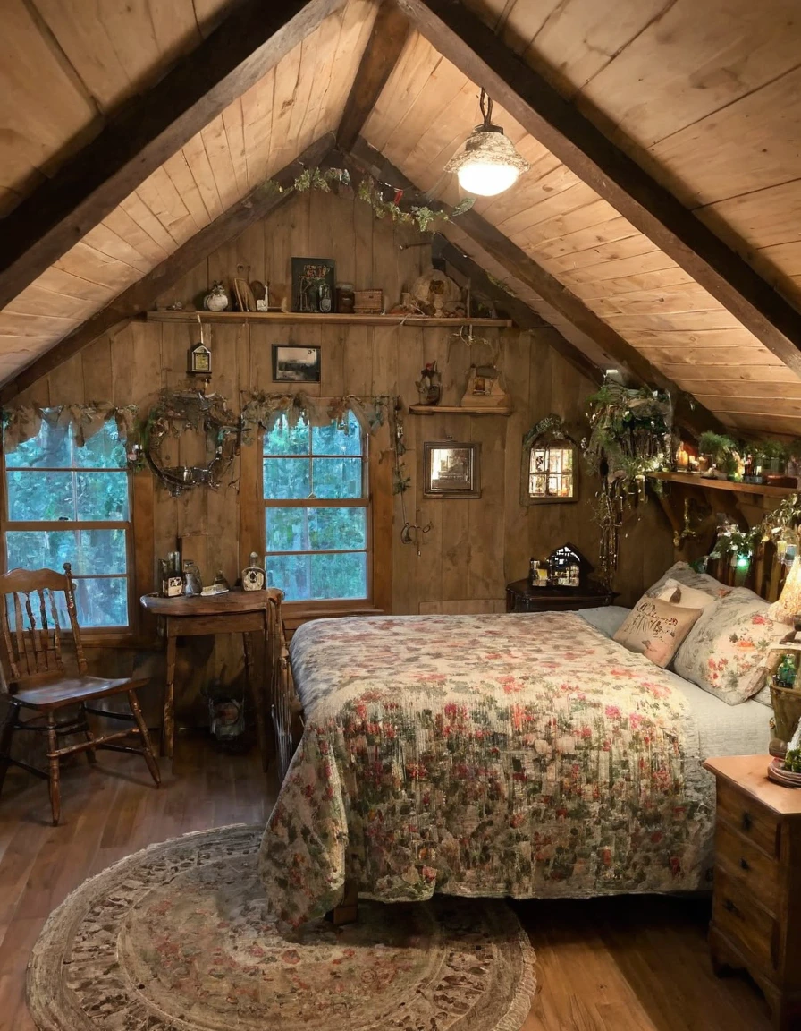 room, cozy room, cozy treehouse bedroom, small bedroom, cozy place, cozy bed, cottagecore hippie, thomas kinkade. cute cozy room, in an attic, cottagecore, cozy and peaceful atmosphere, pleasant cozy atmosphere, cottagecore!!, cabin in the woods Love this room.