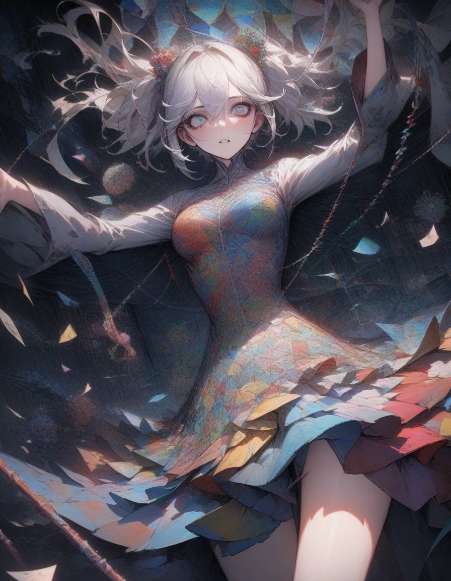 Official art, Unity 8k Wallpaper, Ultra-detail, Beautiful and aesthetic, masutepiece, Best Quality, (zentangle, mandalas, Tangle, Entangle), (fractal art:1.3) ,( 1girl in:1.4), Extremely detailed, Dynamic Angle, cowboyshot, Most Beautiful Form of Chaos, elegant, a brutalist designed, vivd colour, romanticism, by james jean, roby dwi antono, by Ross Tran, francis bacon, michal mraz, Adrian Ghenny, petra cortright, gerhard richter, takato yamamoto, Ashley Wood, Atmospheric, ecstasy of musical notes, streaming musical notes visible,gear wheel