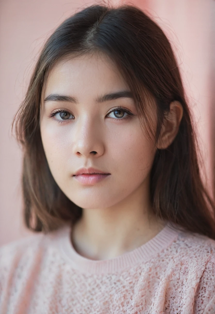 girl, Portrait, shot on Canon 1300D, shadowplay, soft lighting, subtle pastel hues,16k