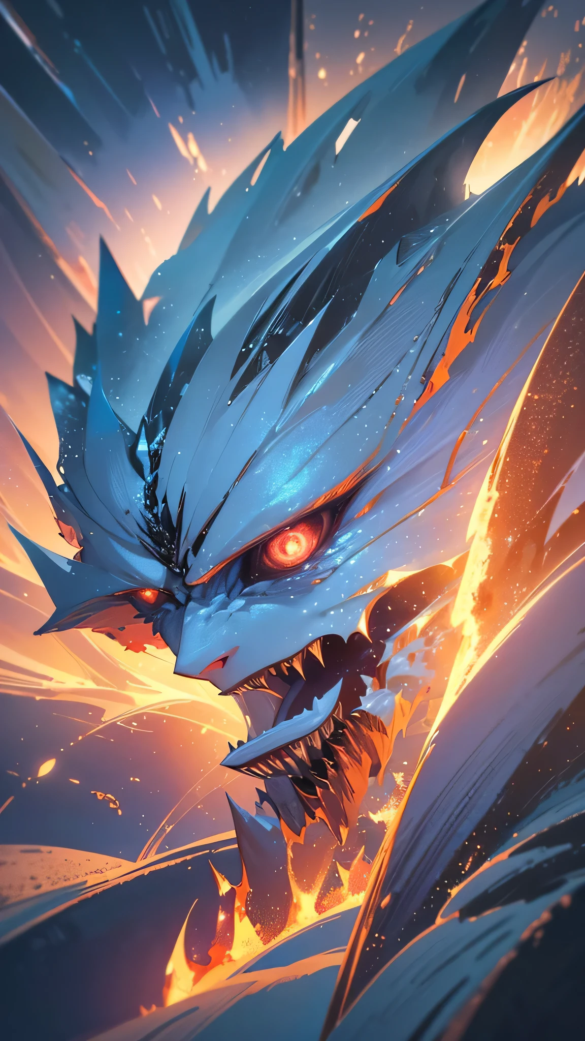 beautiful detailed ice world, burning demonic entity, clashing ice and fire, (best quality,4k,8k,highres,masterpiece:1.2),ultra-detailed,(realistic,photorealistic,photo-realistic:1.37),fantasy,surreal,dramatic lighting,cinematic,vivid colors,intricate details,dramatic composition