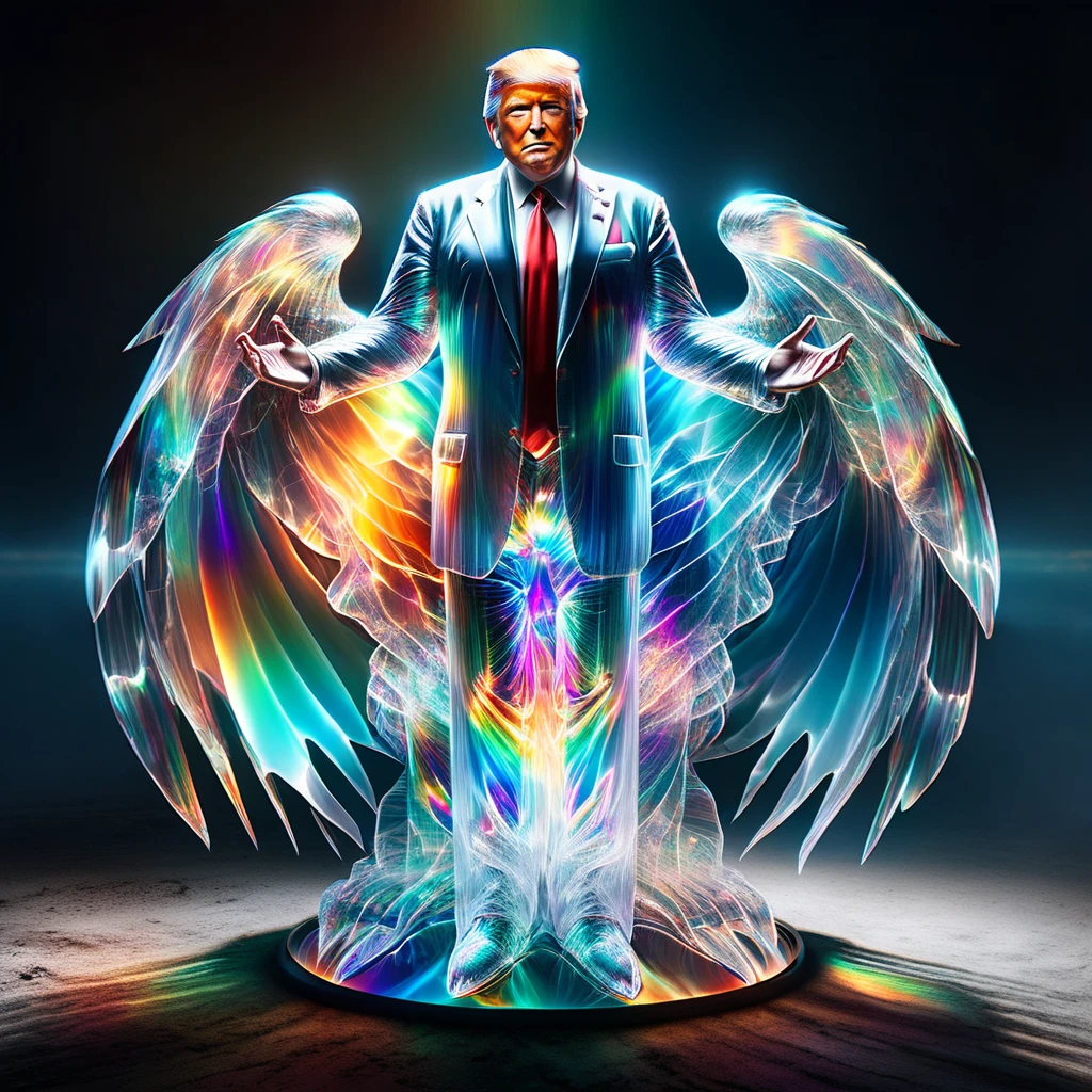 hyper detailed masterpiece, dynamic realistic digital art, incredible quality,transparentes,  Donald Trump, Good luck, protection DonMSp3ctr4lXL