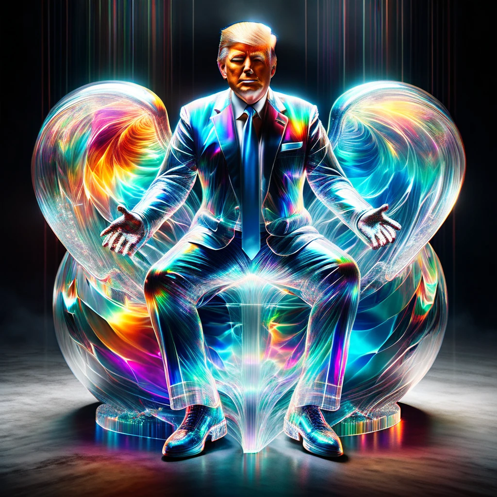 hyper detailed masterpiece, dynamic realistic digital art, incredible quality,transparentes, Donald Trump, Good luck, protection DonMSp3ctr4lXL
