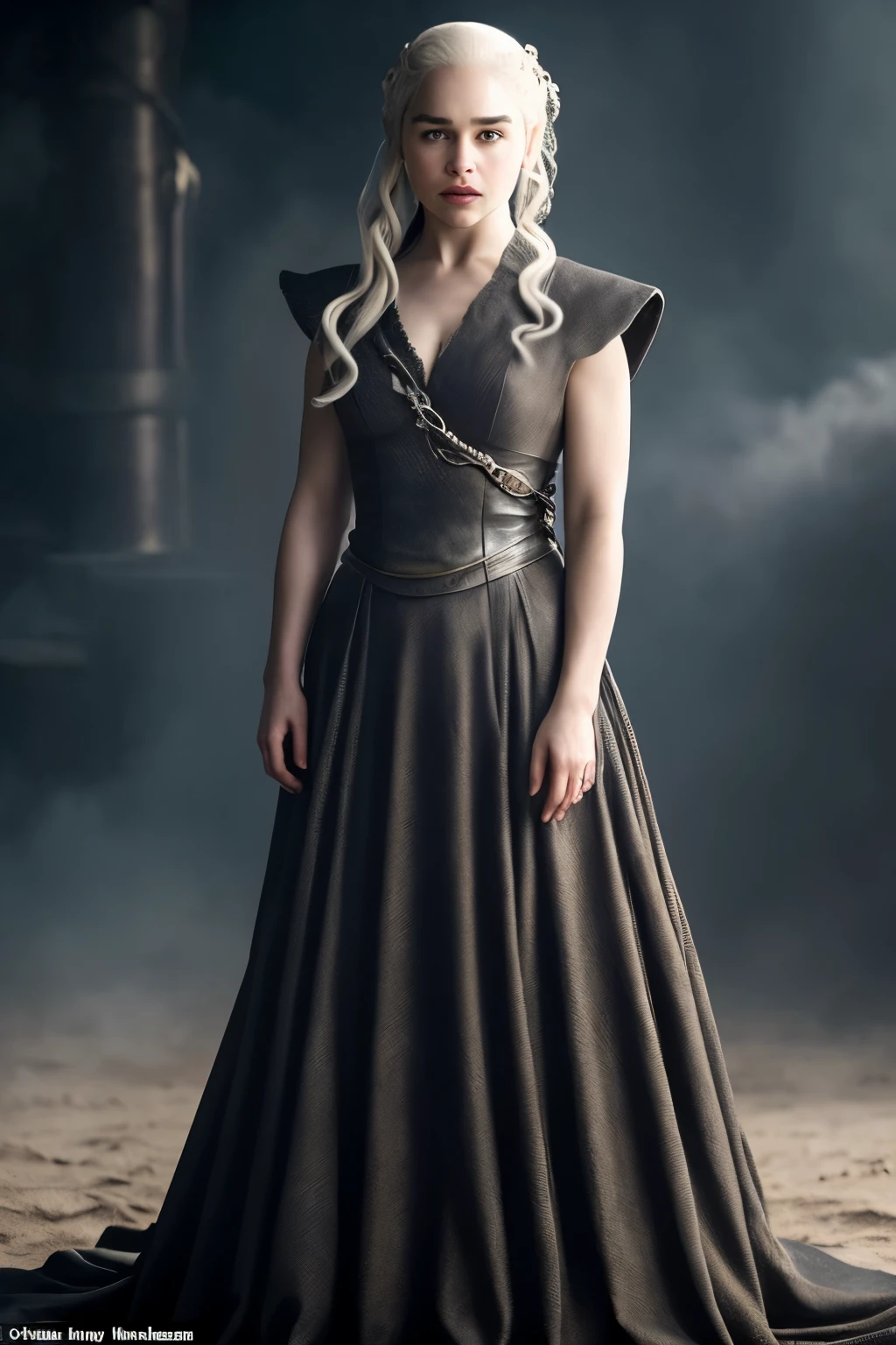 In this striking high-definition image, Emilia Clarke, renowned for her role as Daenerys Targaryen, also known as the Mother of Dragons, is showcased in her latest fashion choice. The scene is set against the backdrop of the #HouseOfTheDragon, a nod to the upcoming HBO series and her iconic character. Emilia is meticulously captured in exquisite detail, her outfits of the week series featuring last night's ensemble.

She is posed with an air of confidence, her body language evoking the strong and powerful demeanor her character is known for. A subtle smirk plays on her lips, hinting at the play