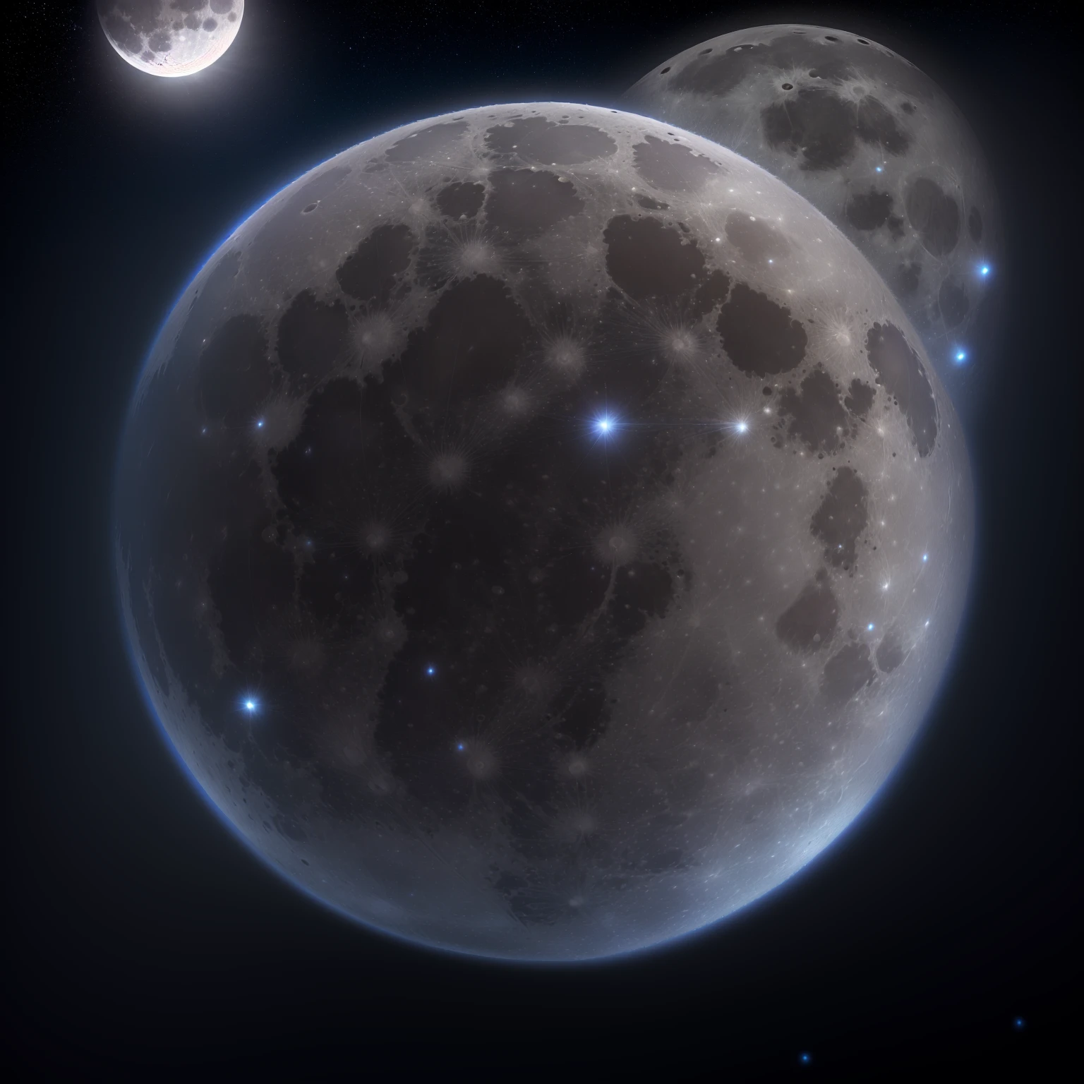a close up of a full moon with a blue glow, Moon Background, full moon background, blue Moon light, blue Moon, full moon with stars, The presence of the moon, full moon, Realistic moon in background, blue Moon ray tracing, The moon shines brightly, 大きなfull moon, full moon, big full moon, with full moon in the sky, Moonlight Background