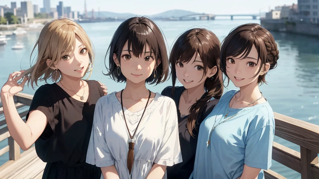 背景に高層マンションのOceanの方を向いている後ろ姿、Woman looking up at the sky ,Long Hair, Dark brown hair, 2 girls, 18-year-old, photograph, Realistic, Highest quality, Detailed face, The background is the cityscape of Japan、Strong sunlight, Ocean, Embankment, Detailed Background, Diffused sunlight, Written boundary depth, Bokeh (Highest quality: 1.2), (masterpiece: 1.2), Watch Viewer, one piece, White Theme, ,Vision、(((Panorama:1.2)))(Highest quality、masterpiece、High resolution)、(Sargent-style watercolor)、(Anime Art)、Old school building、((Multiple women、Everyone is standing, got in line))、(Detailed depiction of a beautiful face）、A kind smile、Medium Short Hair、Dark Brown Hair、Braiding、、whole bodyが写る(1.8)
information(Highest quality:1.2)、Very detailed、High resolution、masterpiece:1,2、Bright colors、Bokeh、Professional Lighting、Physically Based Rendering、Flat Color:0.8、Great illustrations、Realistic:1.37、Makoto Shinkai style、Name Style、Light Brown Hair、Elegant update、Short Bob、Three young women in casual clothes、Laugh together、Dynamic poselip、cheek(Dark Brown Hair/)bangs、cheek(direction)、(最高masterpiece1.2)繊細なイラストVery detailed、Breaking the Blue Sky、Detailed Background、20-year-old female、whole bodyが写る、A shy smile、Through clenched teeth、Through clenched teeth、lip、cheek(Flat Color: 0.8)、(masterpiece: 1,2)、(masterpiece: 1,2)、High resolution、超High resolution、Highest quality、High resolution、Ultra-thin illustration、Makoto Shinkai style、Your name is style、Short Bob、necklace、Earrings、Dynamic pose、Selfie、whole body、Brown Hair、Braiding、Hair Bun、ponytail･Hair Bunスタイル、necklace、Valletta、ribbon、Earringsアニキュア,。

