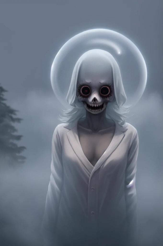 high quality, One girl, Cute Face, Horror, whole body,chest,Ghost,Foggy,floating