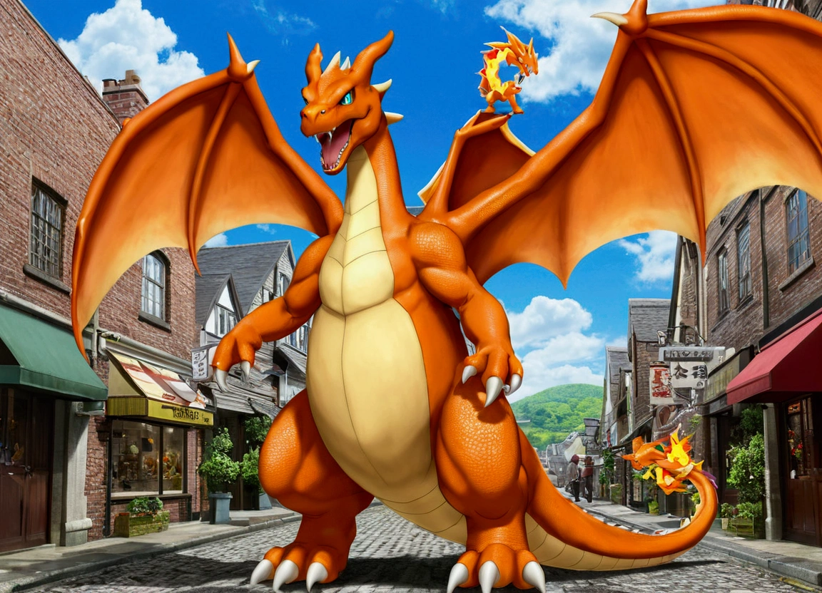 (Townを潰す)(Town)(Huge dick)Giant Charizard