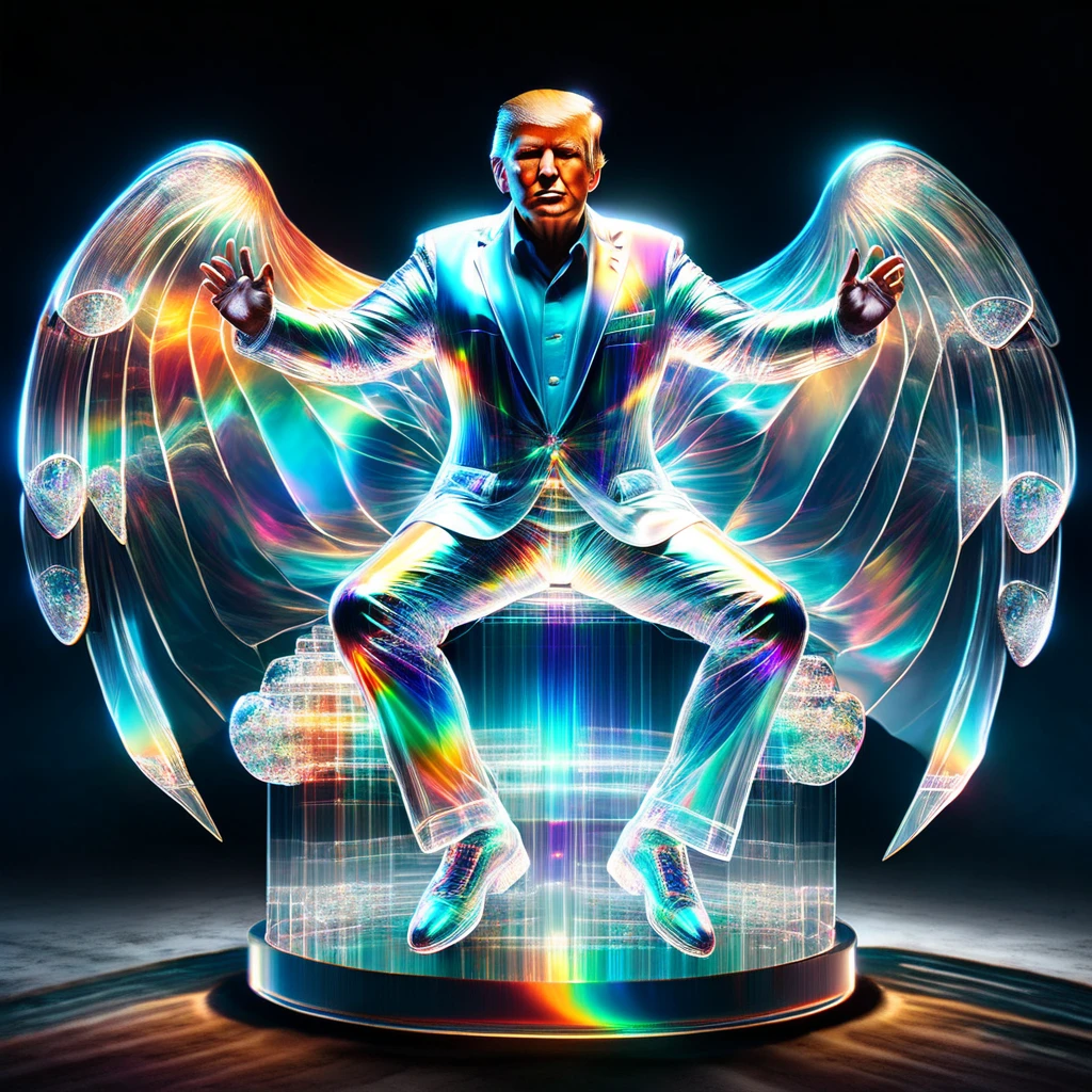 hyper detailed masterpiece, dynamic realistic digital art, incredible quality,transparentes, Donald Trump, Good luck, protection DonMSp3ctr4lXL