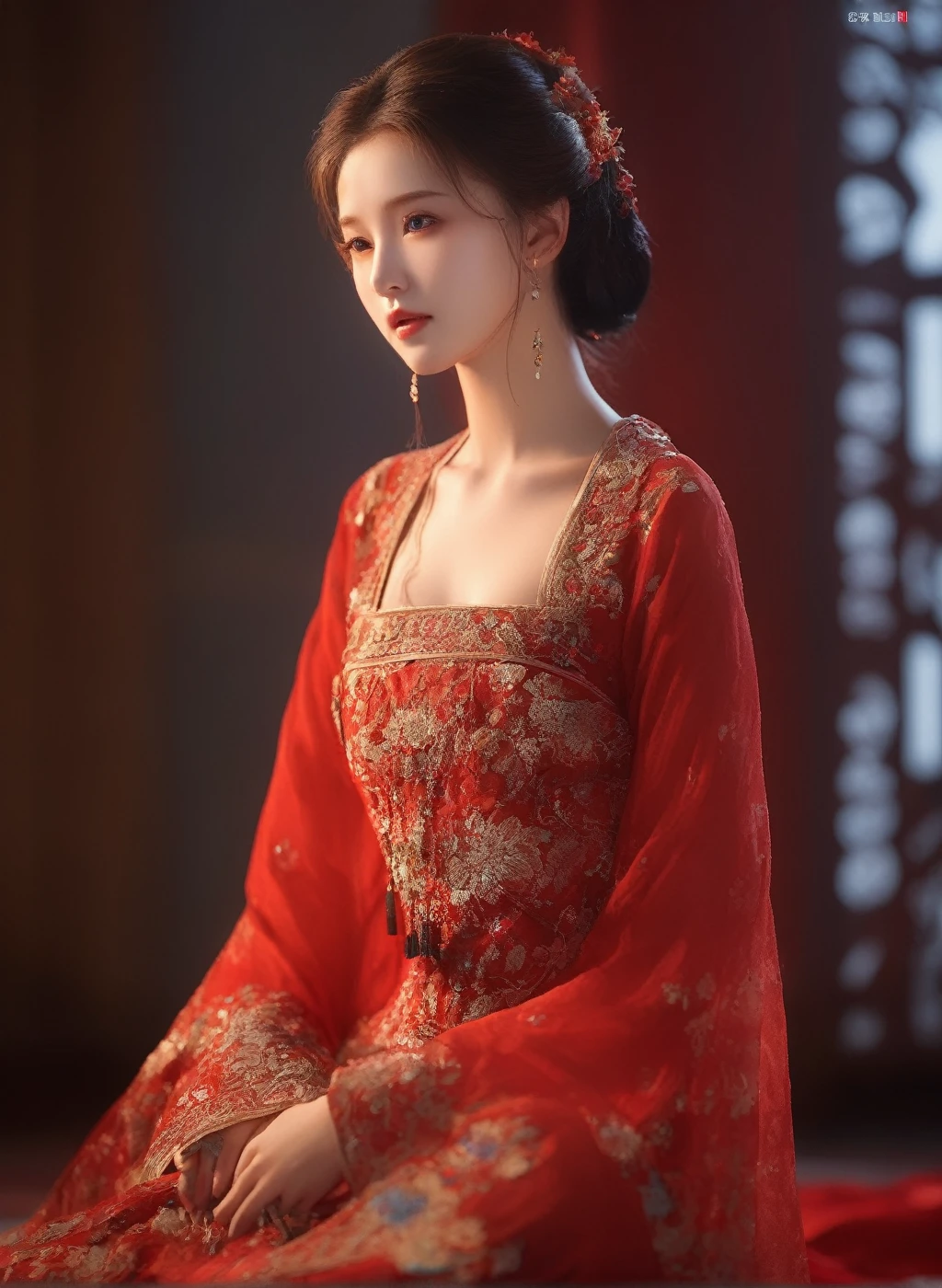 (masterpiece, best quality, Super detailed, best shadow), (Detailed background), (delicate face), high contrast, (best lighting, extremely delicate and beautiful), rich and colorful, Ultra-detailed, dramatic light, Beautiful background, intricate details, (1 girl, alone, rich and colorful hair, sharp face, red eyes, hair between eyes, dynamic angle, red clothes), looking at the audience, blood spatter,(Broken Grassach Circle, in the room, whole body, Detailed eyes, beautiful eyes, 8k, 4k, best quality, masterpiece, beautiful eyes, realism