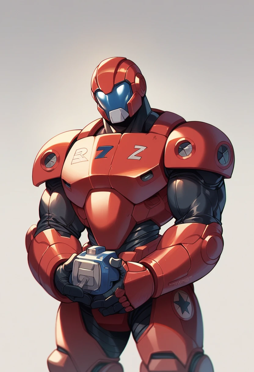 Iron Man holding the name 'AP TV PLAY' on his head