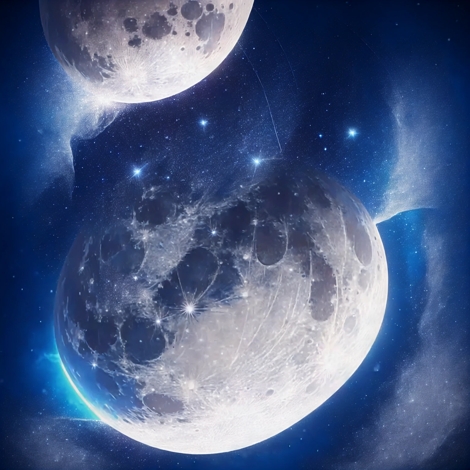 a close up of a full moon with a blue glow, Moon Background, full moon background, blue Moon light, blue Moon, full moon with stars, The presence of the moon, full moon, Realistic moon in background, blue Moon ray tracing, The moon shines brightly, 大きなfull moon, full moon, big full moon, with full moon in the sky, Moonlight Background