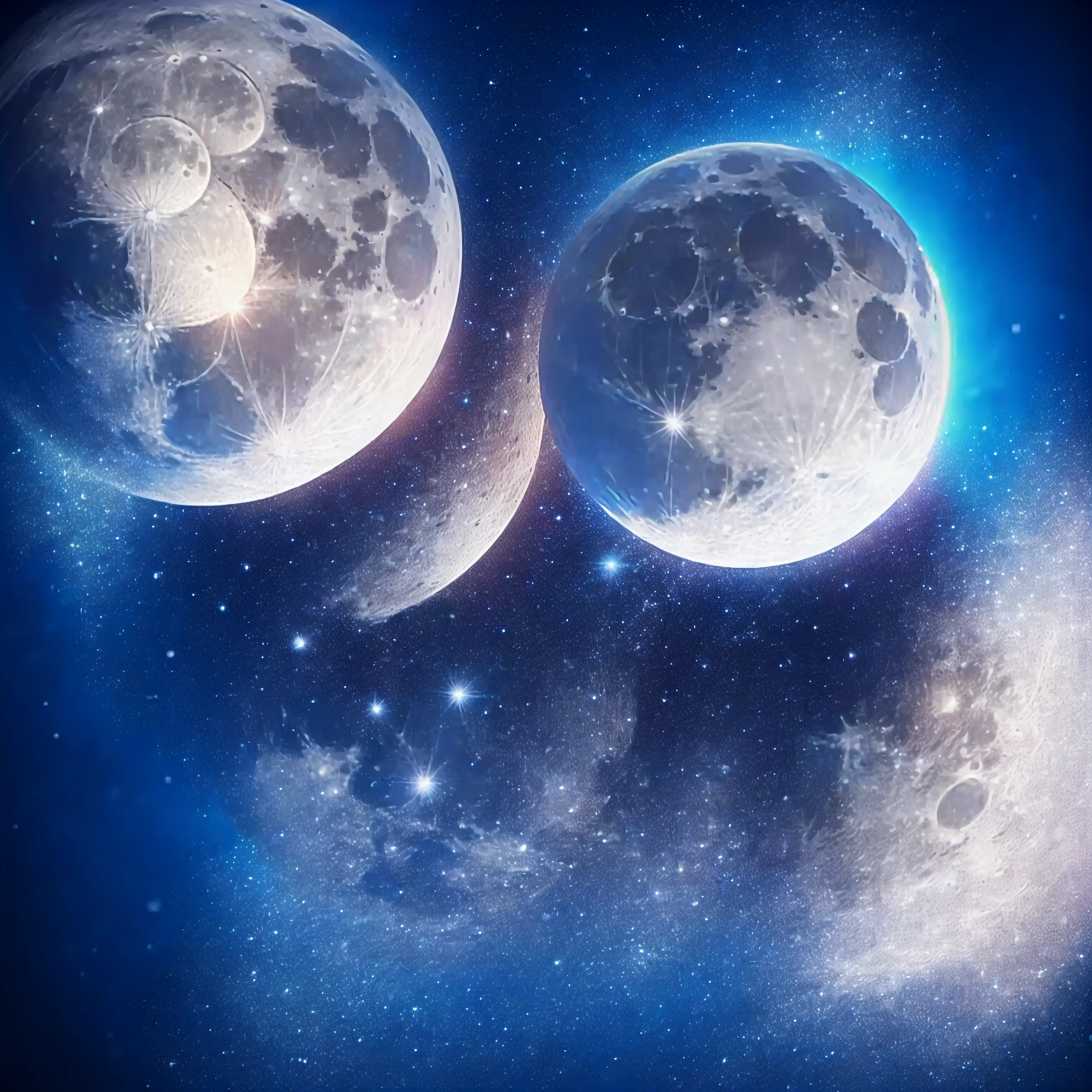 a close up of a full moon with a blue glow, Moon Background, full moon background, blue Moon light, blue Moon, full moon with stars, The presence of the moon, full moon, Realistic moon in background, blue Moon ray tracing, The moon shines brightly, 大きなfull moon, full moon, big full moon, with full moon in the sky, Moonlight Background