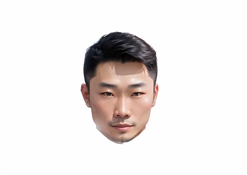 there is a man with a black shirt and a white shirt, (38 years old), inspired by Ding Yunpeng, south east asian with round face, asian face, inspired by Ding Guanpeng, 38 years old, dent wu, yihao ren, 3 , hyper realistic face, 3 5 years oldold
