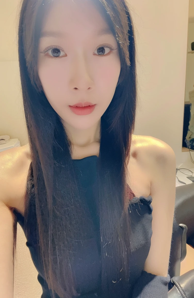 1girl, beautiful detailed eyes, beautiful detailed lips, extremely detailed face, long eyelashes, flawless skin, flowing long black hair, shiny hair, intricate makeup, delicate eyeshadow, light freckles, plain hanfu dress, shoulders, arms, (best quality,4k,8k,highres,masterpiece:1.2),ultra-detailed,(realistic,photorealistic,photo-realistic:1.37),cinematic lighting, warm color tones