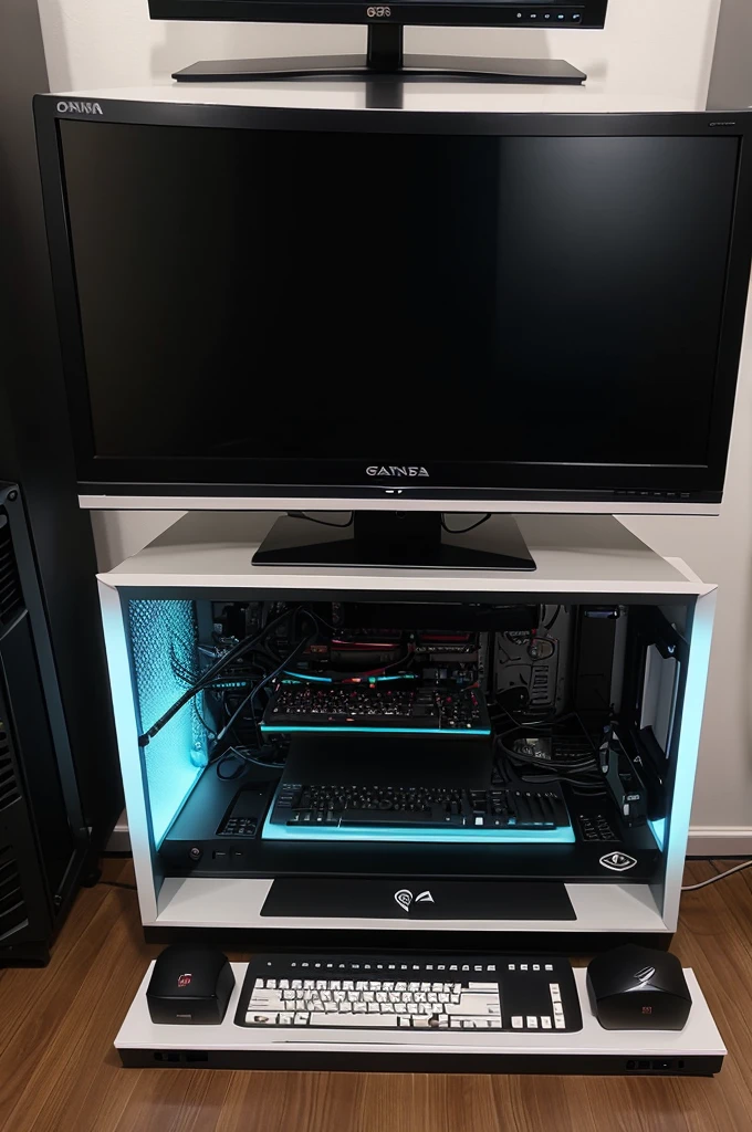 Pc setup with garena logo