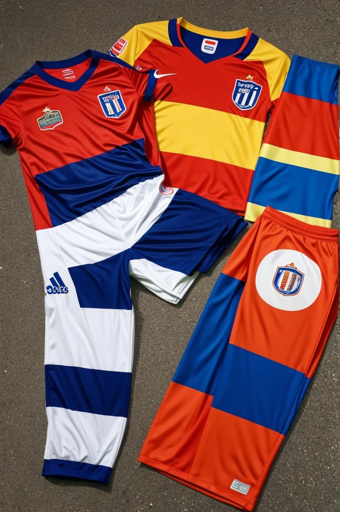 A complete football kit from the Mariscal López tricolor club