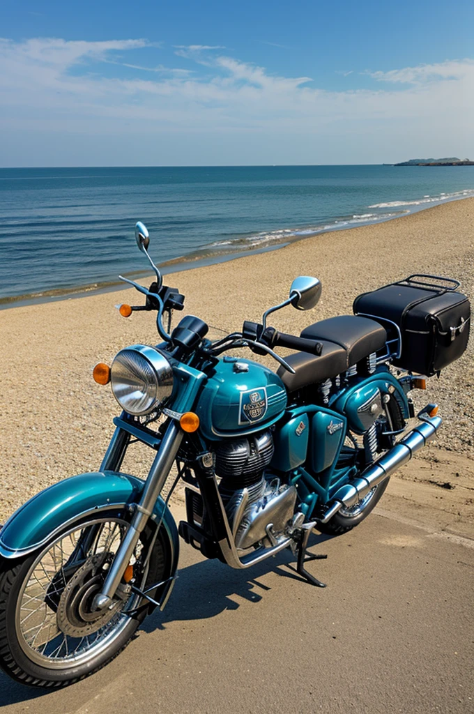 Royal enfield classic near sea