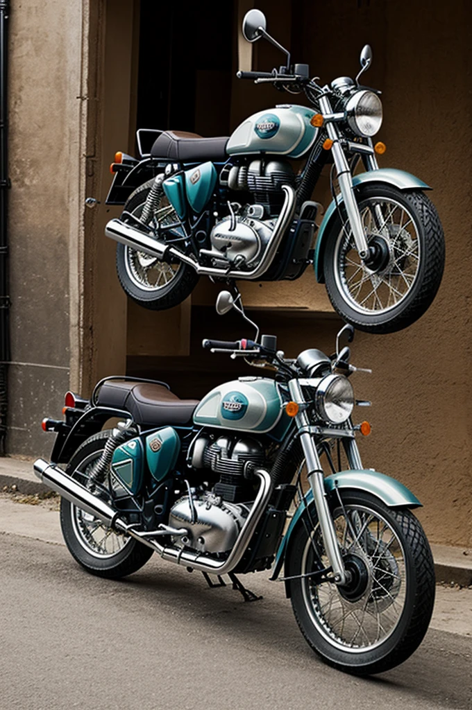 Moto Royal enfield vicino al marw