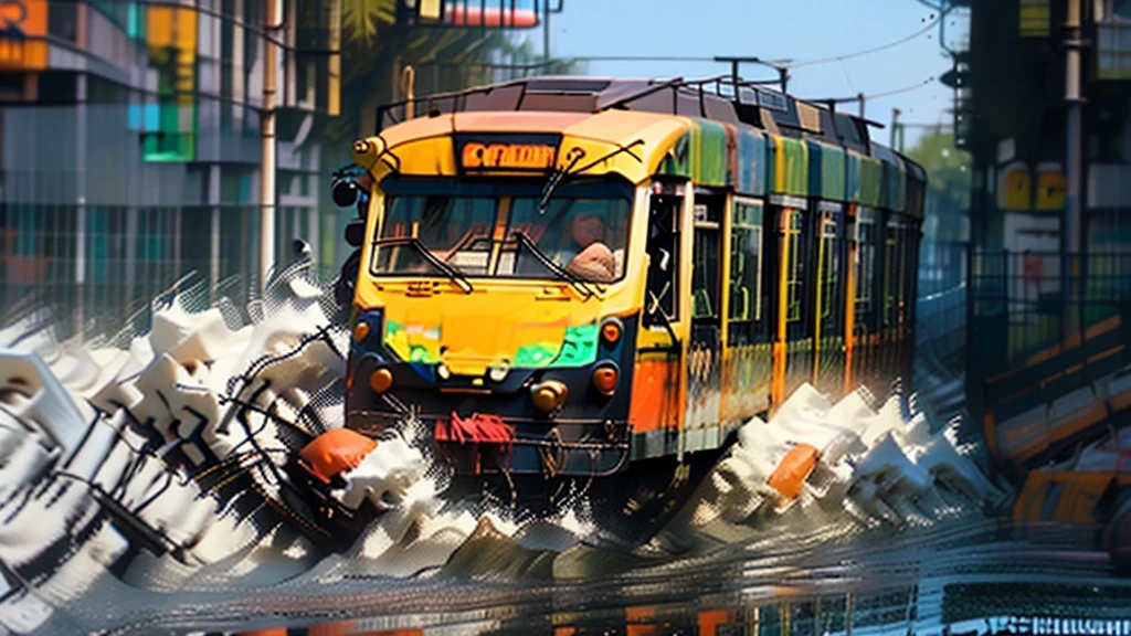 1
there is a green train that is on the tracks by the water, tram, street tram, trams, trams ) ) ), by Alexander Bogen, by Etienne Delessert, unsplash contest winning photo, near the sea, unsplash contest winner, postprocessed, unsplash, by Tobias Stimmer, unsplash photo contest winner, by Francesco Filippini