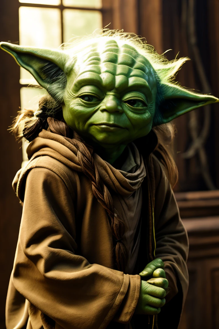 Yoda with long hair