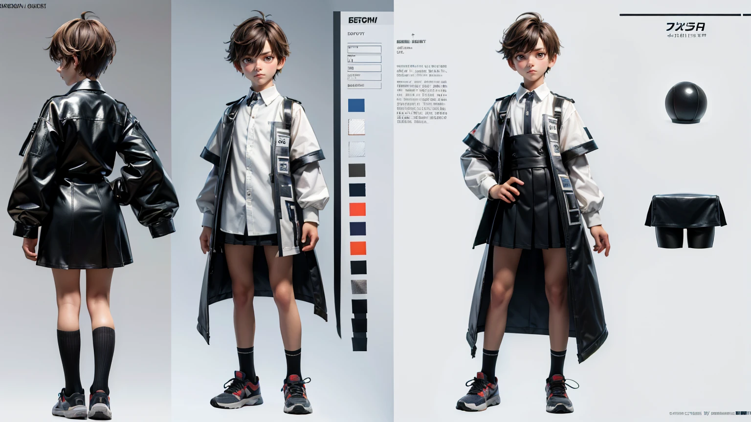 short height cute face boy, cute face, short height boy, wearing full body pent and shirt dress, sports shoes, full standing pose, French Crop hairs, Character Sheet, 10 yo student, Full body, Simple white background, front pose character reference sheet, Concept art, design sheet
