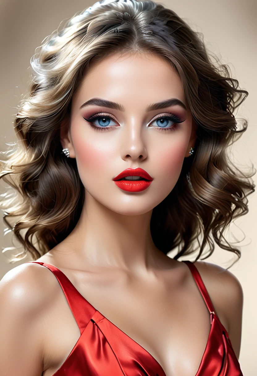 best quality,High resolution,illustration de mode,elegant models,Beautiful detailed eyes,Detailed lips and face,mode glamour,poses de piste,couleurs vives,Elegant dresses,accessoires magnifiques,éclairage de studio professionnel,peinture ultrafine,realistic textures,Parcours artistique