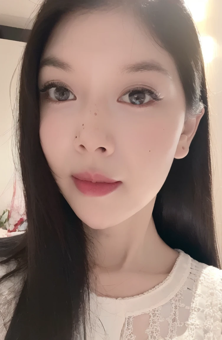 1girl, beautiful detailed eyes, beautiful detailed lips, extremely detailed face, long eyelashes, flawless skin, flowing long black hair, shiny hair, intricate makeup, delicate eyeshadow, light freckles, plain hanfu dress, shoulders, arms, (best quality,4k,8k,highres,masterpiece:1.2),ultra-detailed,(realistic,photorealistic,photo-realistic:1.37),cinematic lighting, warm color tones
