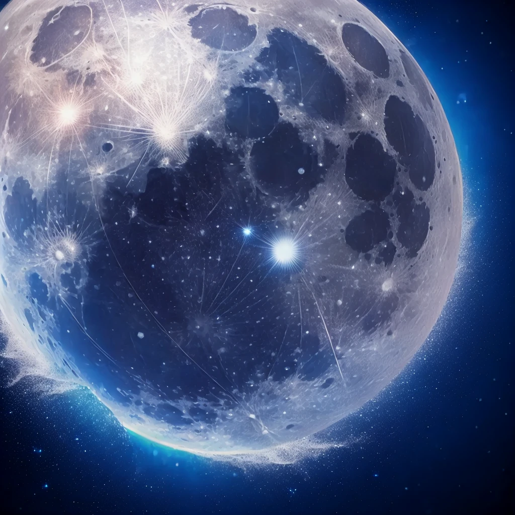 a close up of a full moon with a blue glow, Moon Background, full moon background, blue Moon light, blue Moon, full moon with stars, The presence of the moon, full moon, Realistic moon in background, blue Moon ray tracing, The moon shines brightly, 大きなfull moon, full moon, big full moon, with full moon in the sky, Moonlight Background