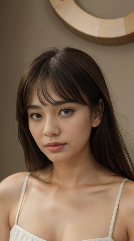 ((superior quality、8k、head of&#39;oeuvre:1.3))、1 fille dans、Beautiful woman with plump highlighted abs:1.3、(Les longs cheveux noirs、smalll breasts:1.2)、body paint、Tank Tops:1.2、ultra delicate visage、delicate eyes、double eyelid、a smile、house, Random colored clothes, skin tanning, clothing&#39;tight workout behind