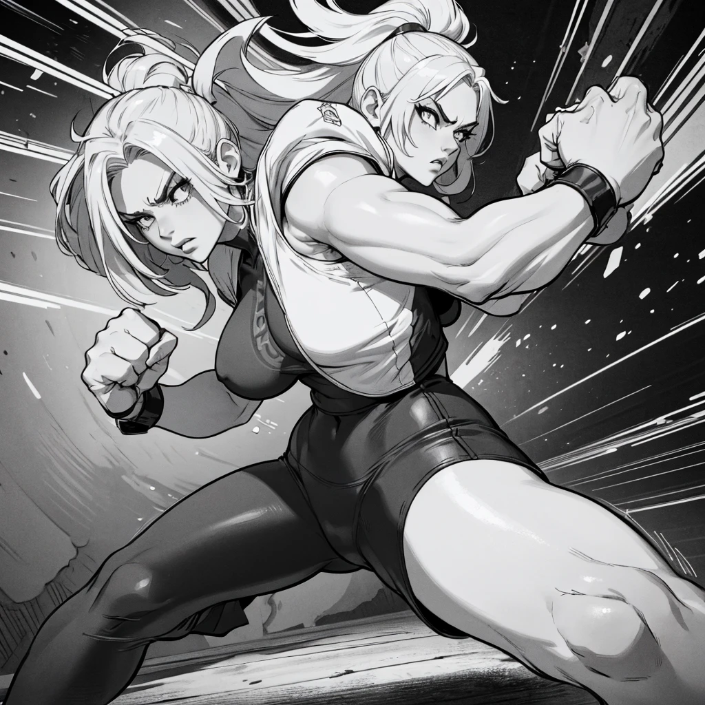 a drawing of a woman with a sword in her hand, fight pose, fighting pose, fighter pose, fighting stance, intense line art, in a fighting stance, bold lineart, clean lineart, thick lineart, she is ready to fight, in a fighting pose, boxing stance, badass pose, thick black lineart, ready to fight, thick line art