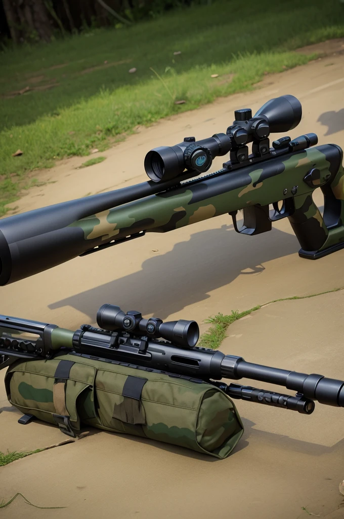 Sniper camouflaged cartoon design